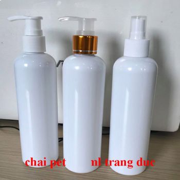 chai pet trắng sứ 300ml